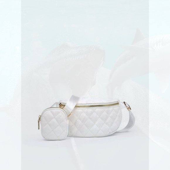 New Quilted Waist Bag With Small Pouch 127 - Picture 2 of 4